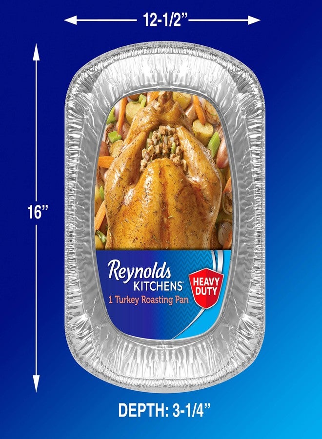 Reynolds Kitchens Heavy Duty Aluminum Pans for Roasting, 16 x 13 Inch, 1 Count - Image 2