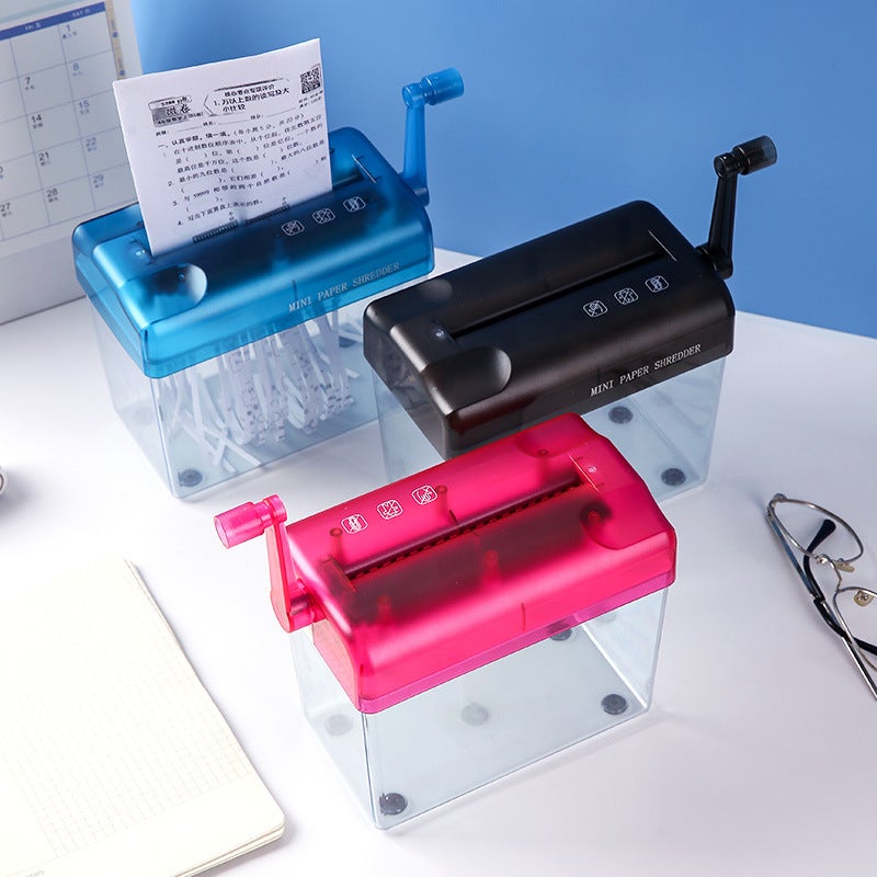 Manual Paper Shredder Office Mini Household Manual Small Paper Shredder Tool Hand Crushes A4 Paper Card Shredder - Image 3