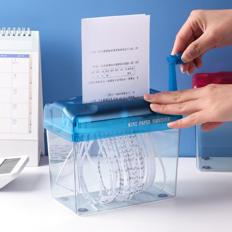 Manual Paper Shredder Office Mini Household Manual Small Paper Shredder Tool Hand Crushes A4 Paper Card Shredder - Image 4