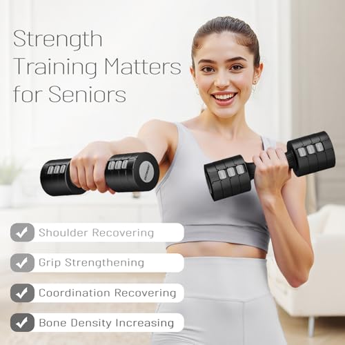 EAST MOUNT Adjustable Dumbbells 5 lb Dumbbells Set of 2 / Pair 10 lb Total Free Weights 6 in 1 Women Hand Weights for Home,Office,Gym Exercise Training 2lb 3lb 4lb 5lb Fast Adjust - Image 3