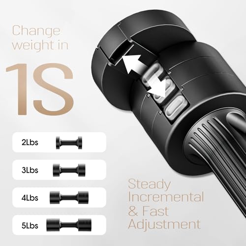 EAST MOUNT Adjustable Dumbbells 5 lb Dumbbells Set of 2 / Pair 10 lb Total Free Weights 6 in 1 Women Hand Weights for Home,Office,Gym Exercise Training 2lb 3lb 4lb 5lb Fast Adjust - Image 2