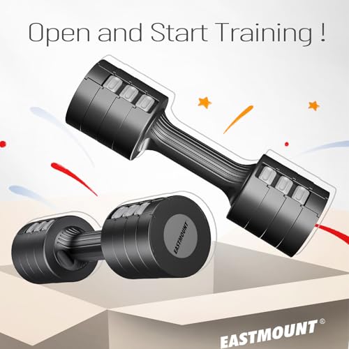 EAST MOUNT Adjustable Dumbbells 5 lb Dumbbells Set of 2 / Pair 10 lb Total Free Weights 6 in 1 Women Hand Weights for Home,Office,Gym Exercise Training 2lb 3lb 4lb 5lb Fast Adjust - Image 5
