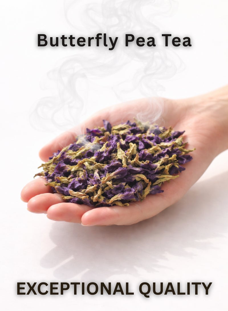 الزهر شاي زهرة البازلاء الزرقاء (Butterfly Pea) بوزن 500 جرام – جودة عالية ونقاء طبيعي 100%، زهور منتقاة يدوياً | شاي فاخر من زهور البازلاء الزرقاء (Clitoria Ternatea / Aparajita) | مشروب عشبي طبيعي | شاي زهور سائب - Image 3
