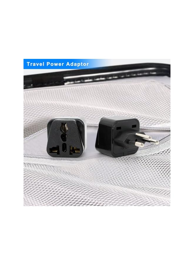 promass Switzerland Plug Adapter,2 Pack UK to Switzerland Plug Adapters, UK to Swiss Plug Adapter, European Travel Universal Plug Adapter for Using in Switzerland (2PCS, Black) - Image 3
