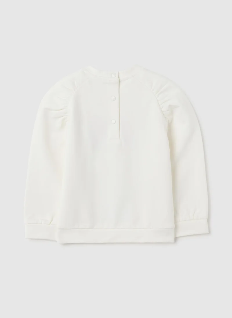 Ovs OVS White Girls' Stretch Cotton Sweatshirt