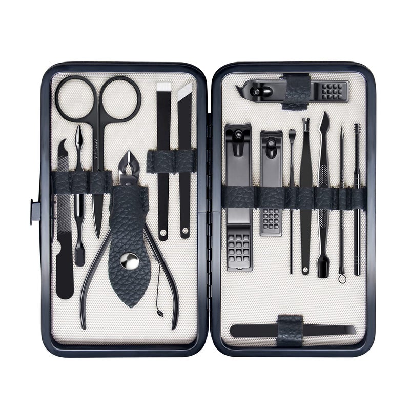 FIXBODY Nail Clippers for Men, Nail Grooming Kit, Manicure Kit Gift for Men, Nail Clippers Set for Women, Fingernail Clippers and Toenail Clippers - Image 1