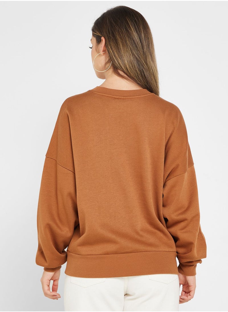 ONLY - Graphic Knitted Sweatshirt - Image 1