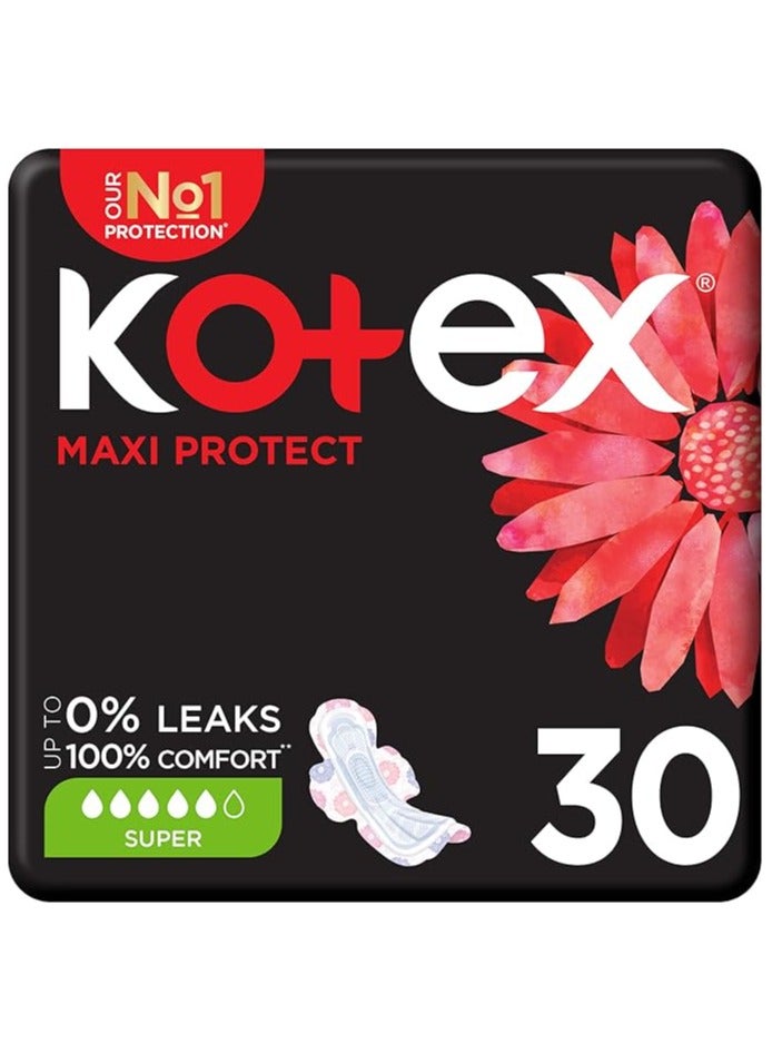 Kotex Super Size sanitary pads with wings 30 sanitary pads - Image 1