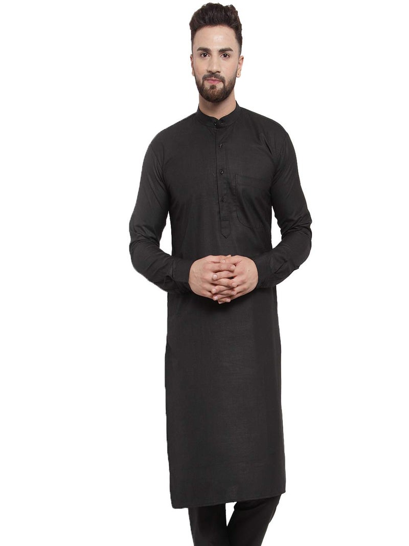 jompers قميص جومبرز القطني الرجالي السادة مع ياقة ماندارين - Image 1