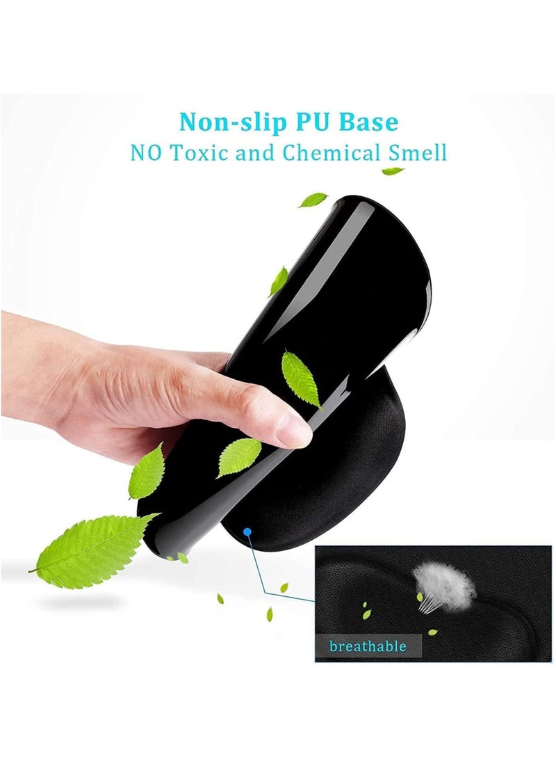 Sunshine Trade World Ergonomic Mouse Pad with Gel Wrist Rest Support – Non-Slip Base, Comfortable & Durable Design for Home, Office & Gaming (Black) - Image 3