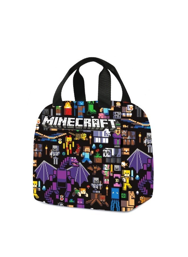 MINECRAFT Children's primary and middle school students thermal insulation aluminum film lunch bag lunch box picnic lunch box bag - Image 1