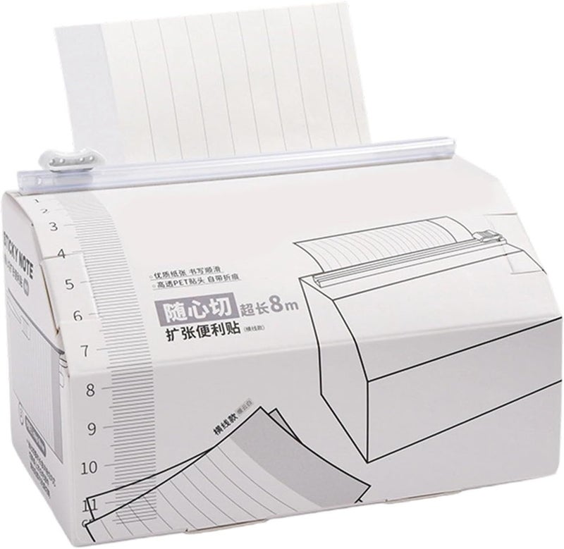 Long Sticky Note Paper Warm Cloud White With Built In Cutter For Planner Journal - Image 1