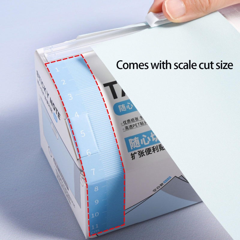 Long Sticky Note Paper Warm Cloud White With Built In Cutter For Planner Journal - Image 3