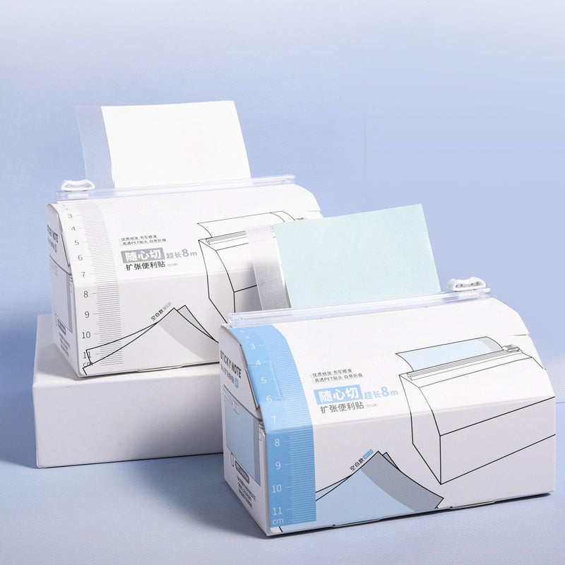 Long Sticky Note Paper Warm Cloud White With Built In Cutter For Planner Journal - Image 5