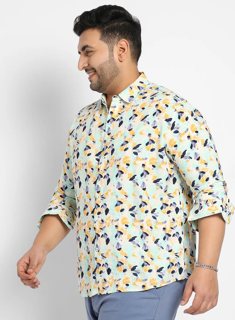 Instafab Plus Instafab Plus Leaf Strokes Shirt