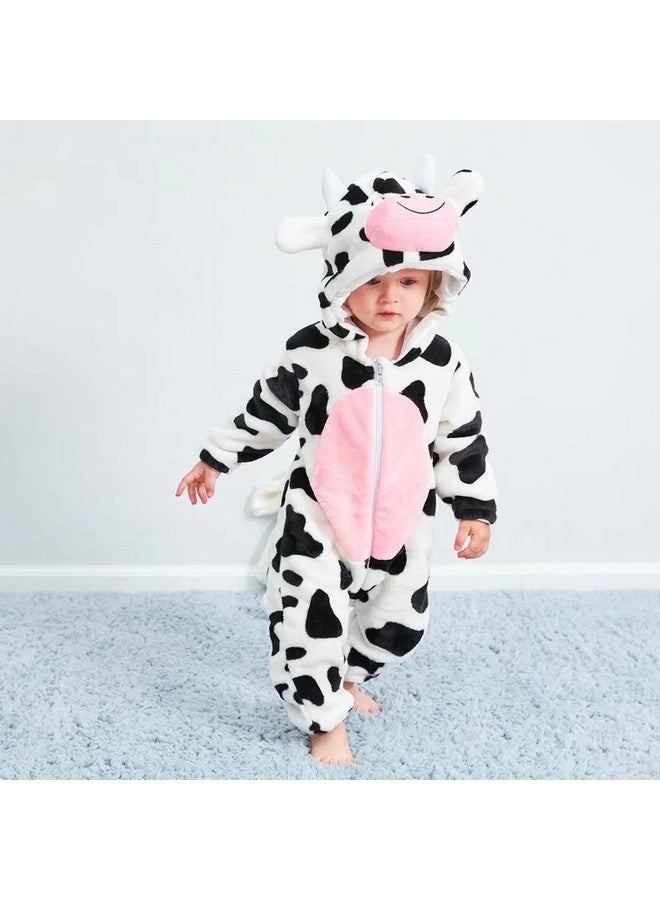 QIAONIUNIU Halloween Baby Cow Costumes Toddler Outfit Infants Cosplay Romper 2-3 Years - Image 2
