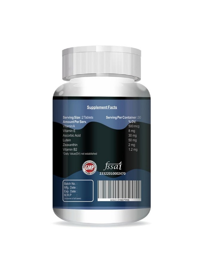 ANC Vision Eye Vitamins Good For Eyes With Lutein & Zeaxanthin | Fights Low Eye Vision, Dry Eyes & Retina Health Protects From Uv & Blue Light Defence 60 Tablets  - Image 3