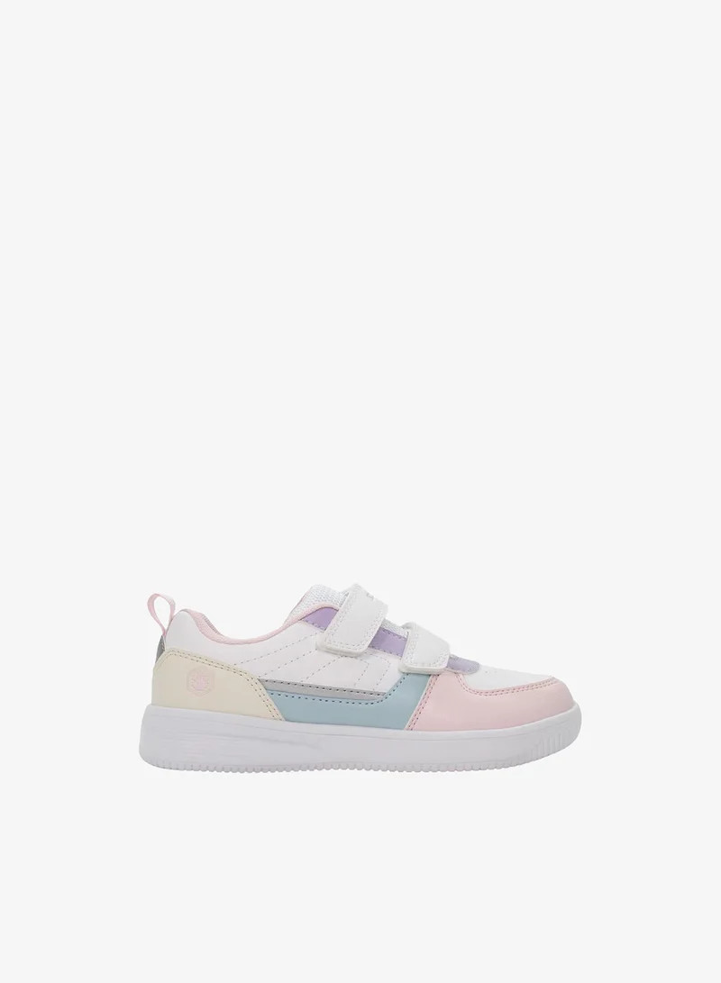 LUMBERJACK WHITE/MULTICOLOR Lumberjack Girl Finster Sneaker | Pastel Casual Sneakers for Girls | Lightweight, Comfortable & Easy Velcro Closure for Women | Best Price UAE