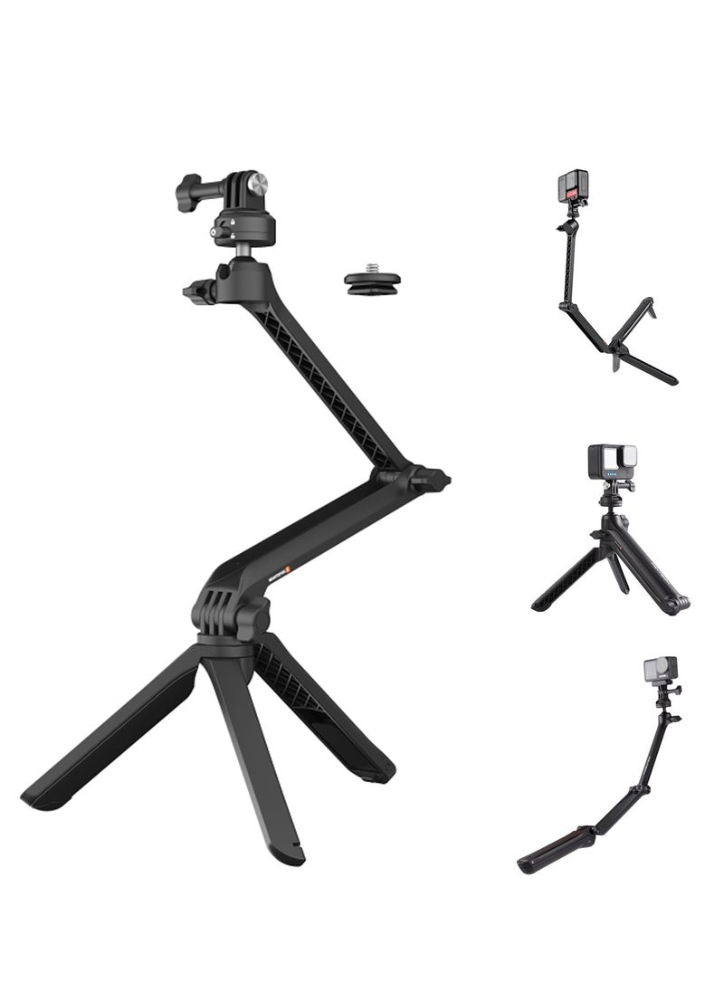 SYOSI - Folding Selfie Stick Tripod, CapLock MantisPod Z, Video Vloggingd for DJI OSMO Action 4/3, Gopro Hero 12/11/10/9/8, OSMO Pocket 3/2, Action Camera for Insta ONE RS/R/X3 with 1/4"-20 Thread Adapter - Image 1