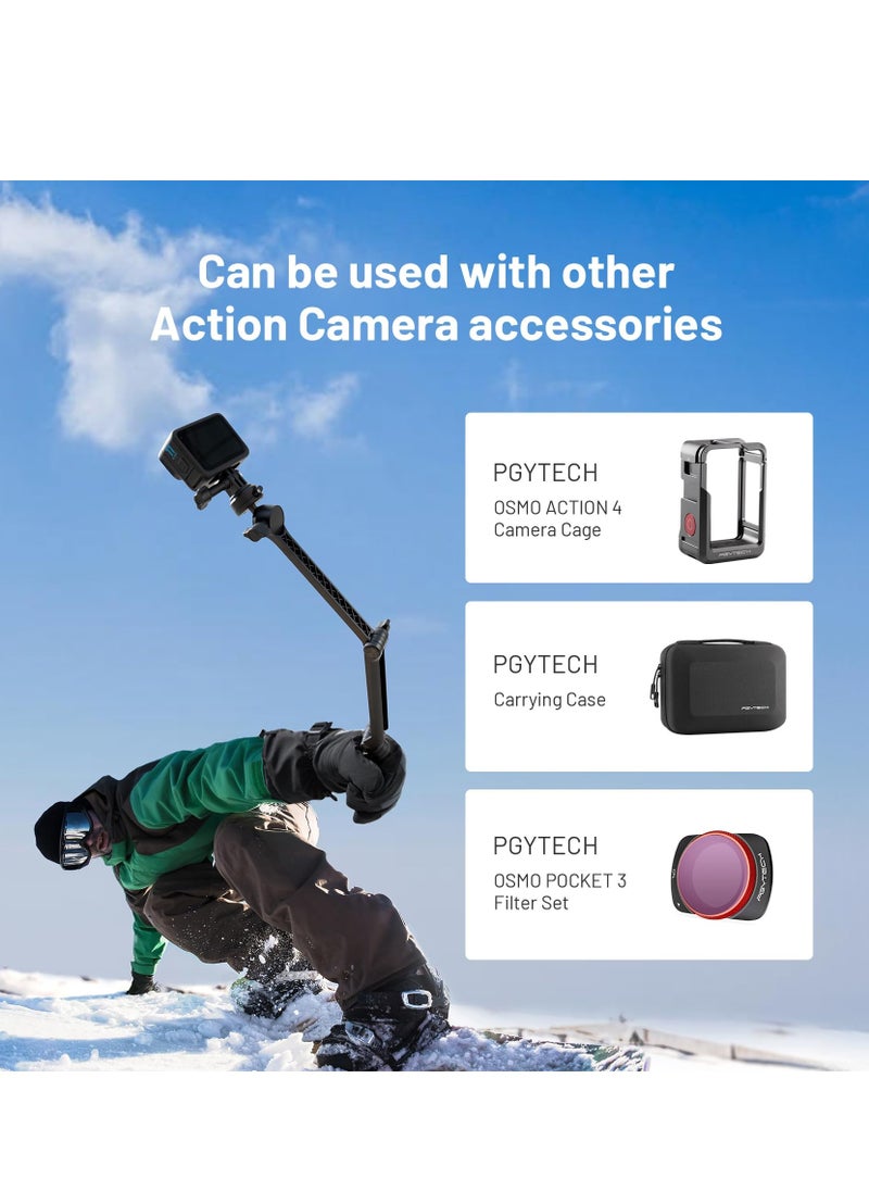 SYOSI - Folding Selfie Stick Tripod, CapLock MantisPod Z, Video Vloggingd for DJI OSMO Action 4/3, Gopro Hero 12/11/10/9/8, OSMO Pocket 3/2, Action Camera for Insta ONE RS/R/X3 with 1/4"-20 Thread Adapter - Image 1