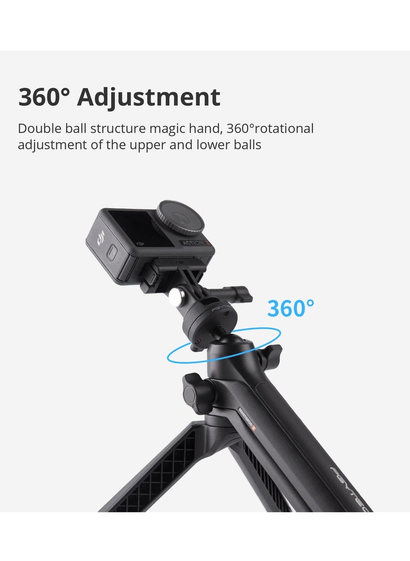 SYOSI - Folding Selfie Stick Tripod, CapLock MantisPod Z, Video Vloggingd for DJI OSMO Action 4/3, Gopro Hero 12/11/10/9/8, OSMO Pocket 3/2, Action Camera for Insta ONE RS/R/X3 with 1/4"-20 Thread Adapter - Image 1