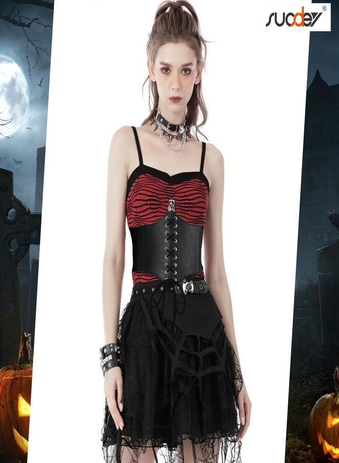 سوزدي حزام مشد نسائي من SUOSDEY، برباط، حزام مطاطي عريض بتصميم كلاسيكي، مناسب للفساتين والأزياء التنكرية والهالوين - Image 5