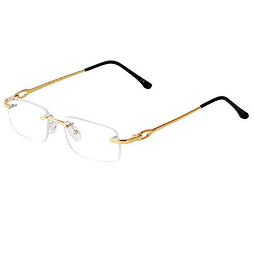 JUDOO Fashion Rimless Rectangle Sunglasses for Women Men Trendy Frameless Square Glasses UV400 Eyewear - Image 1