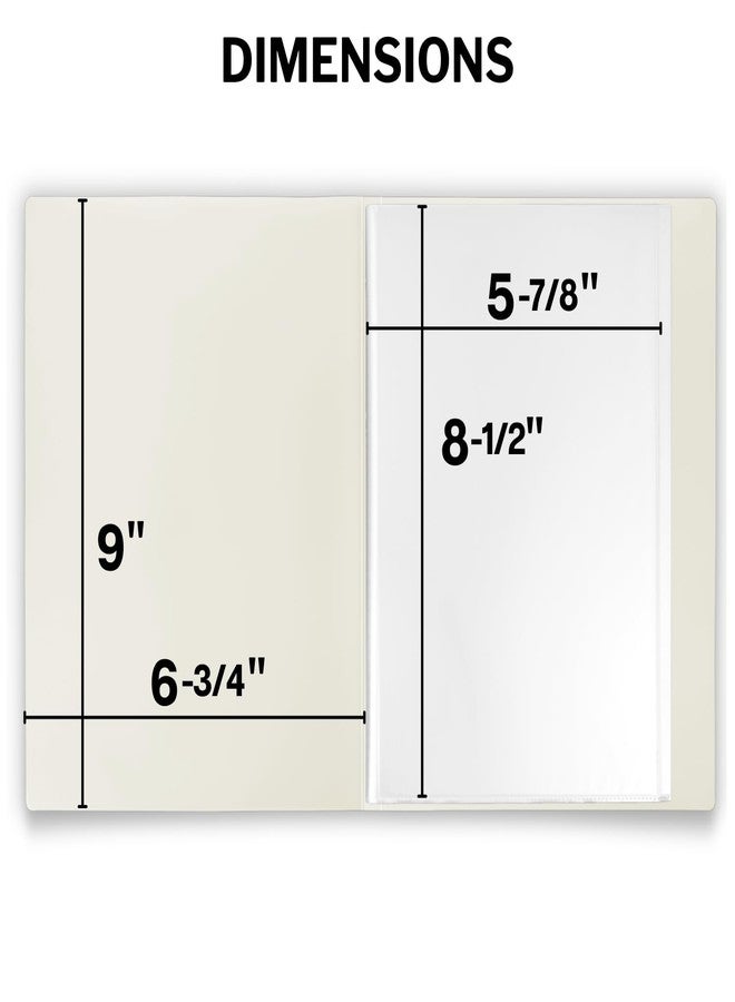 Dunwell مجلدات دانويل الصغيرة ذات الأكمام - دفاتر عرض 5.5 × 8.5 (عبوة من قطعتين، لون عاجي)، 24 جيبًا، تعرض 48 صفحة نصف الحجم أو كتيبات صغيرة 5.5 × 8.5، خالية من الأحماض، بجودة أرشيفية - Image 3
