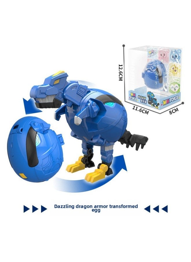 null - Mini Secret Force Transformed Dinosaur Egg Set Robot Furt Max Children's Toys-Color:8644 Yanlong Silas - Image 1