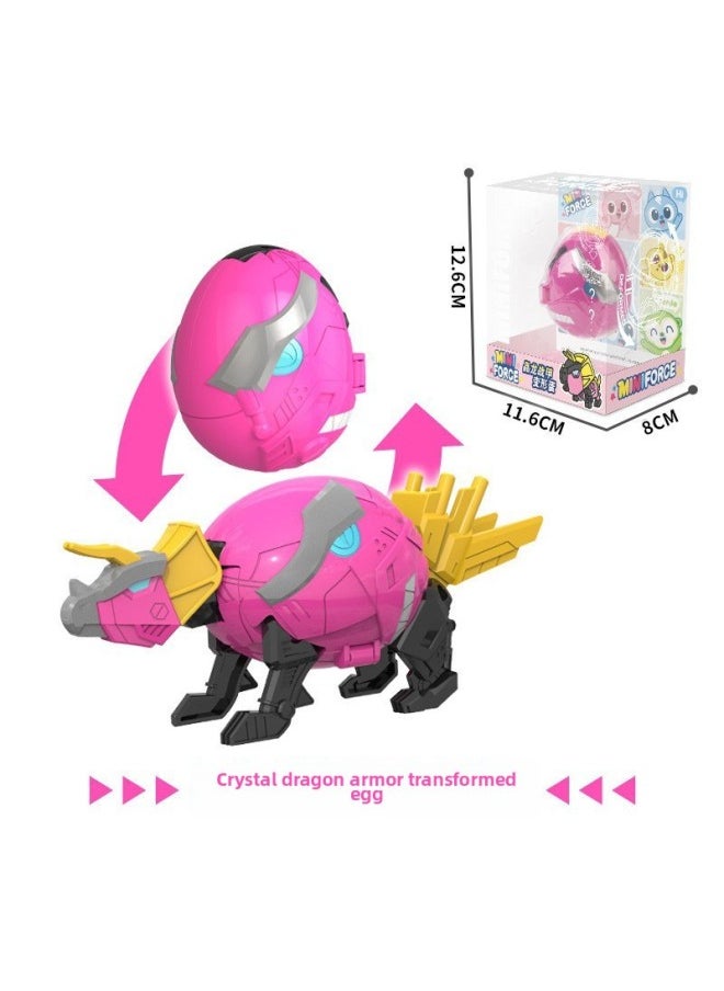 null - Mini Secret Force Transformed Dinosaur Egg Set Robot Furt Max Children's Toys-Color:8644 Yanlong Silas - Image 1