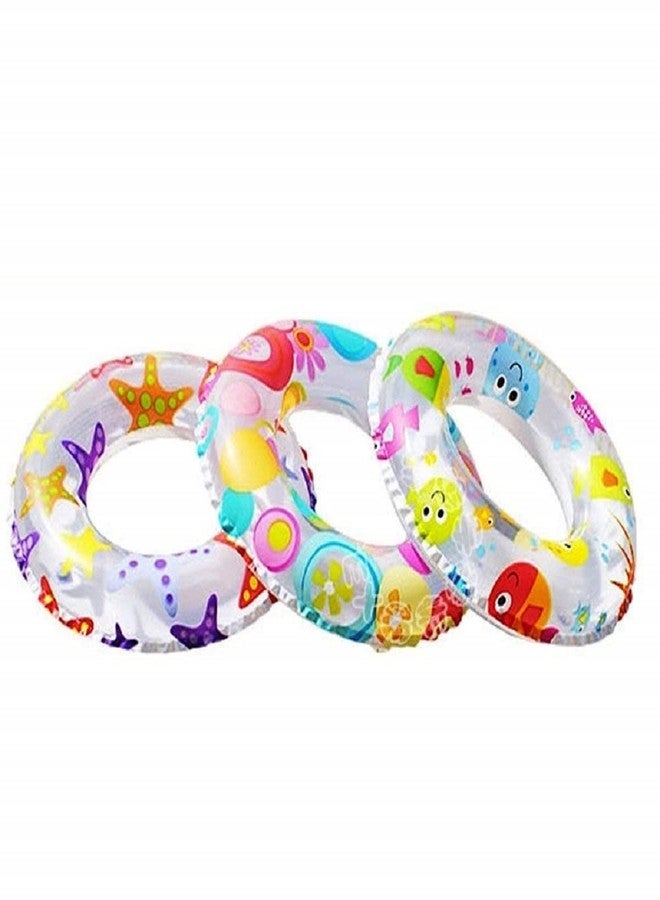 Mamadev®:- Pool Party Adjustable Float Inflatable Swimming Ring for Girls & Boys Swim Tube(6-10 Year)(Size - 24''inch)(Multi Color)(Combo) - Image 4