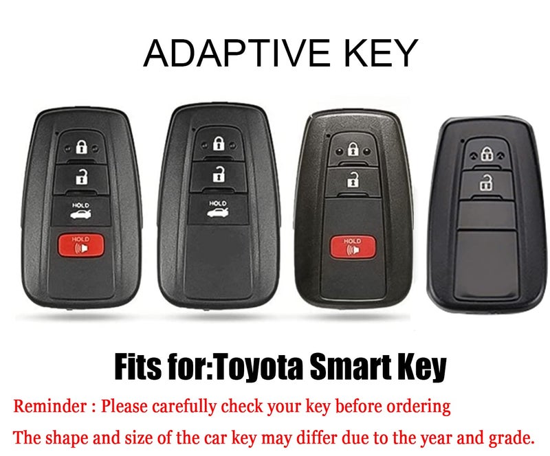 Red TPU Key Fob Cover for Toyota Cars with Keychain 2 3 4 5 Button - Image 3