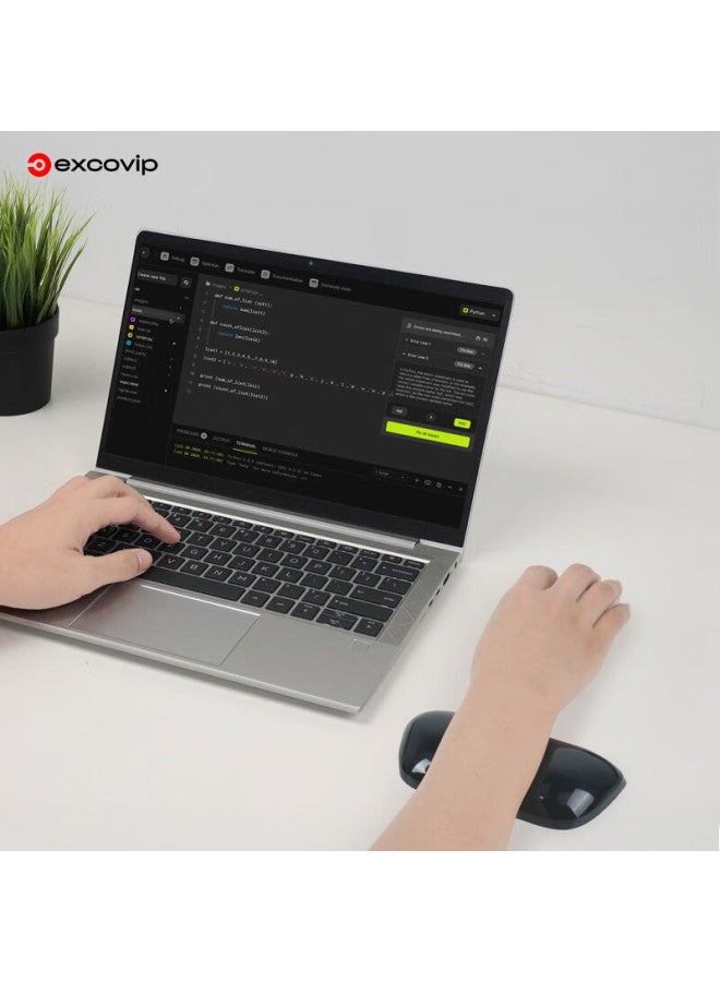 Exco Crystal Clear Black Mouse Wrist Rest, Ergonomic Mouse Pad, Wrist Support, Hand Rest, Wrist Pad, Hand Rest, Mouse Wrist Support, Mouse Pad, Keyboard Hand Rest, Anti-tendonitis Hand Guard 0386 - Image 3