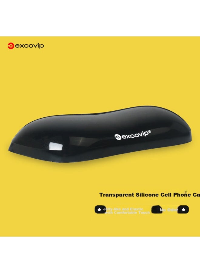 Exco Crystal Clear Black Mouse Wrist Rest, Ergonomic Mouse Pad, Wrist Support, Hand Rest, Wrist Pad, Hand Rest, Mouse Wrist Support, Mouse Pad, Keyboard Hand Rest, Anti-tendonitis Hand Guard 0386 - Image 1