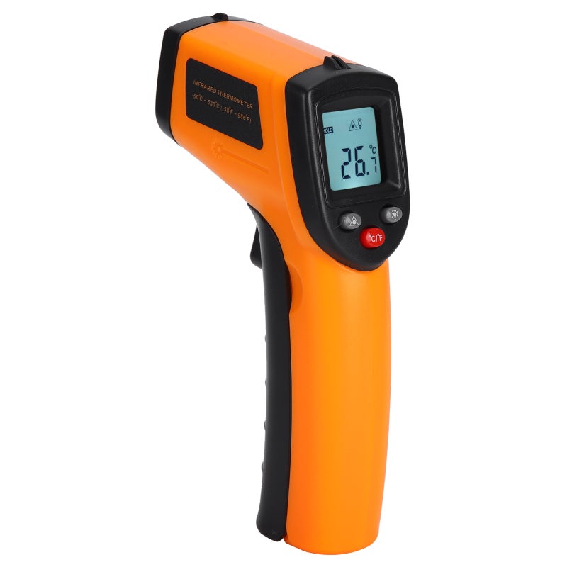 Infrared Thermometer -50℃~530℃ Non-Contact Digital Temperature Gun with Adjustable Emissivity 12:1 - for Food Cooking Pool Car Tire Refrigerator - Image 1