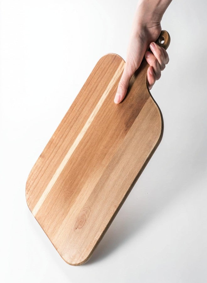 Linwnil Acacia Wood Cutting Board - Wooden Kitchen Cutting Board for Meat, Cheese, Bread, Vegetables & Fruits - Charcuterie Board & Cheese Serving Board with Handle (15"L x 7.5"W x 0.6"Th) - Image 3