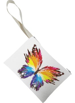 BEAM Unisex Colorful Butterfly Patterned Clutch Bag 