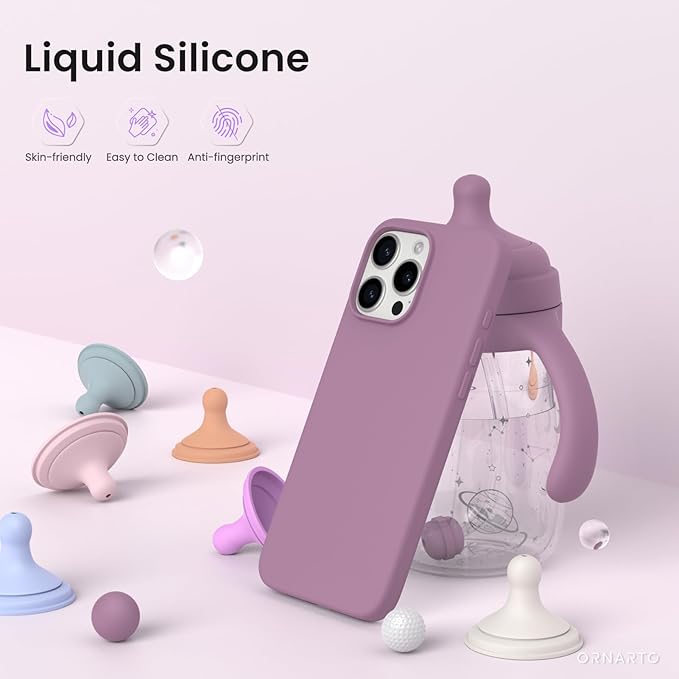 Unipha iPhone 16 Pro Max Silicone Case Lilac Purple - Image 3