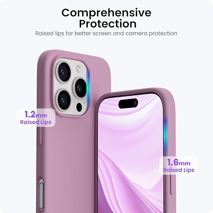 Unipha iPhone 16 Pro Max Silicone Case Lilac Purple - Image 4