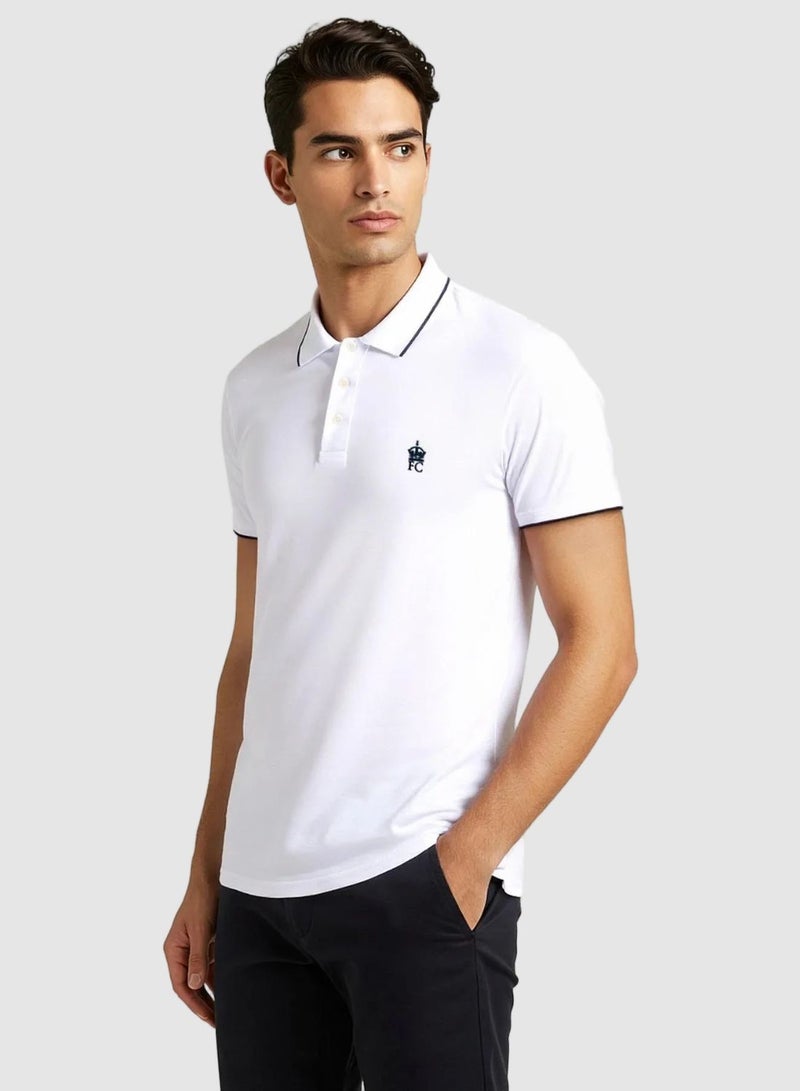 French Connection Basic Premium Cotton Logo Polo Shirt - Image 2