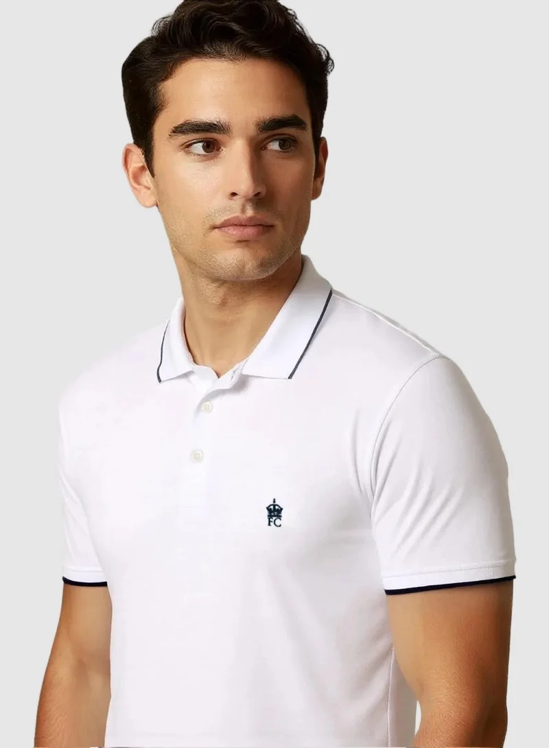 French Connection Basic Premium Cotton Logo Polo Shirt