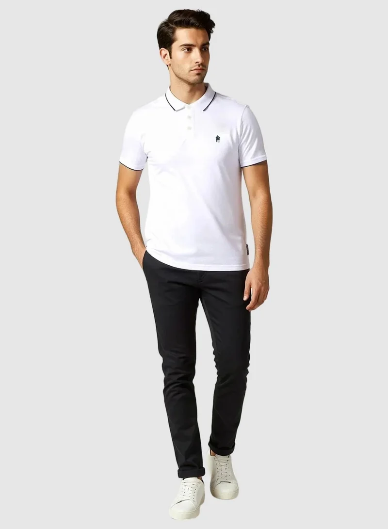 French Connection Basic Premium Cotton Logo Polo Shirt