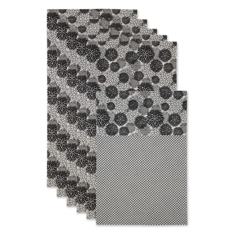 DII DII Fridge Liner Collection NonAdhesive Cut to Fit 12x24 Black Dahlia 6 Piece 