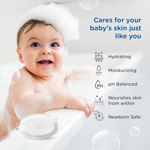 Mee Mee Moisturizing Baby Soap - Chamomile & Olive Bath Bar with 100% Natural Shea & Cocoa Butter | Dermatologically Tested for Soft Baby Skin | No Paraben & Chemicals | No Tears Formula | 75g - Image 3