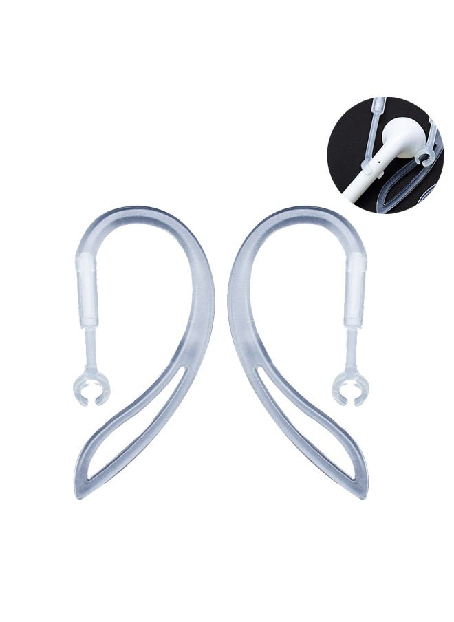 Generic Transparent Ear Hooks Compatible for AirPods Pro 360° Rotation Adjustable Flexible Anti-Slip Anti-Lost Sport Outdoor Replacement Earhooks Holder for AirPod Pro Multi-Dimensional Adjustable  - Image 1