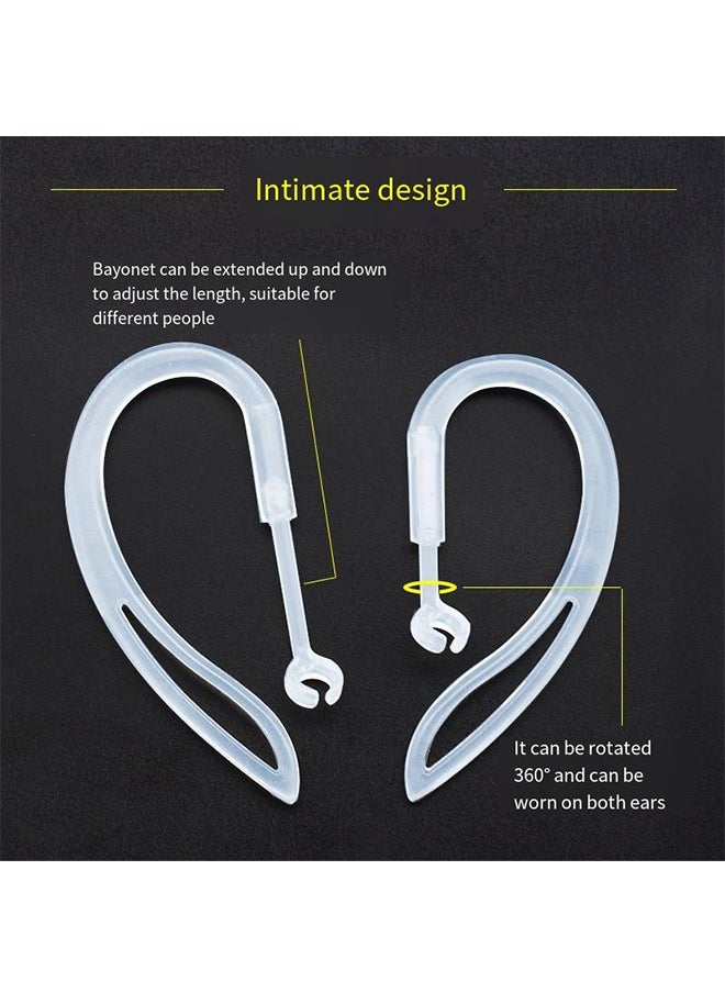 Generic Transparent Ear Hooks Compatible for AirPods Pro 360° Rotation Adjustable Flexible Anti-Slip Anti-Lost Sport Outdoor Replacement Earhooks Holder for AirPod Pro Multi-Dimensional Adjustable  - Image 5