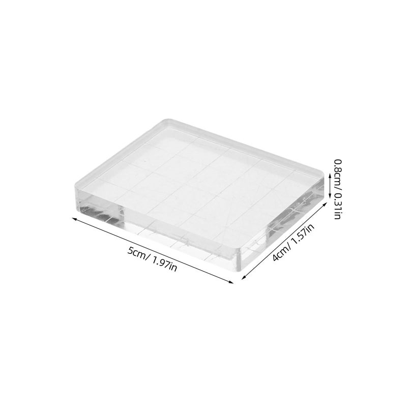 5 Pcs Acrylic Stamp Blocks 4x5cm For Handmade Stamping Scrapbooking DIY Card Making Crafts - Image 3