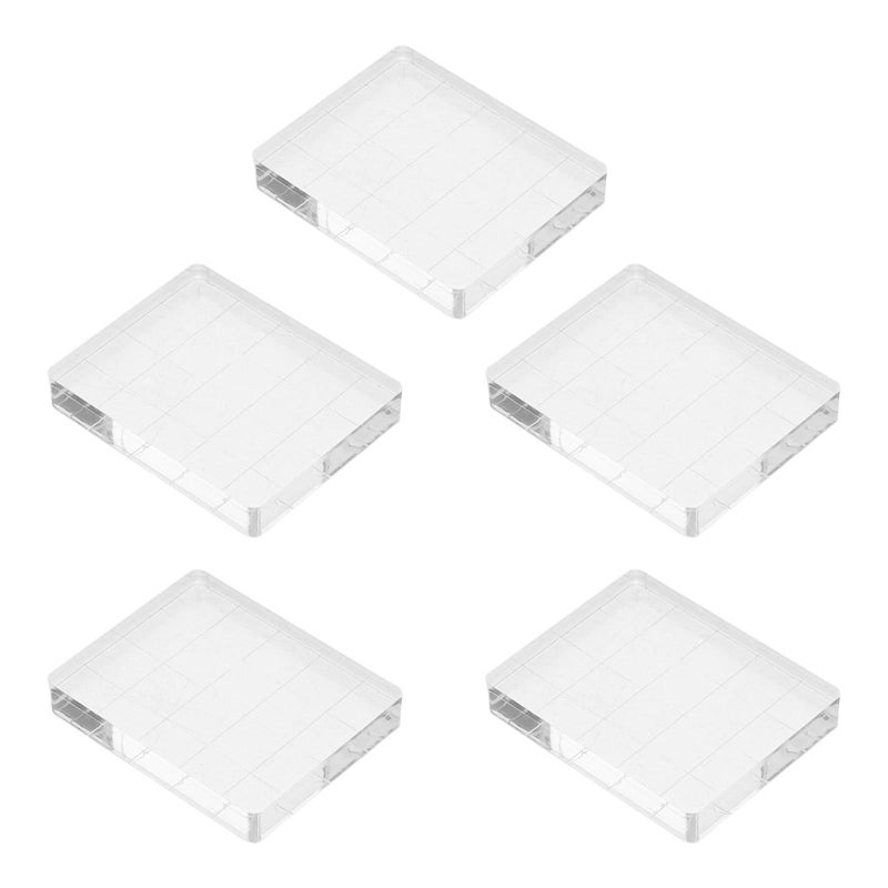 5 Pcs Acrylic Stamp Blocks 4x5cm For Handmade Stamping Scrapbooking DIY Card Making Crafts - Image 2