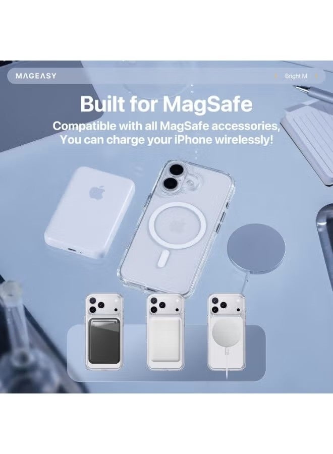 general MAGEASY Bright M Magnetic Clear Case for iPhone 17 Series – Ultra-Clear, Never-Yellowing, 16ft Drop Protection with MagSafe - Image 2