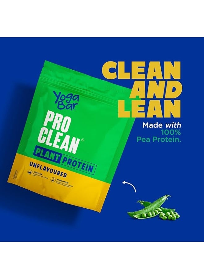 Yogabar Pro Clean Plant Protein | Unflavoured | 28g Protein per Serving | Clean & Natural Plant Blend | Vegan, No Added Sugar, Gluten-Free | 500g - Image 2